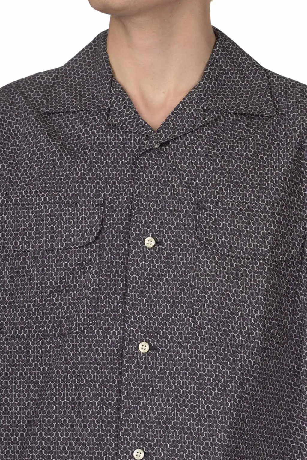 Best ts(s) Round Flap Pocket Shirt - Black