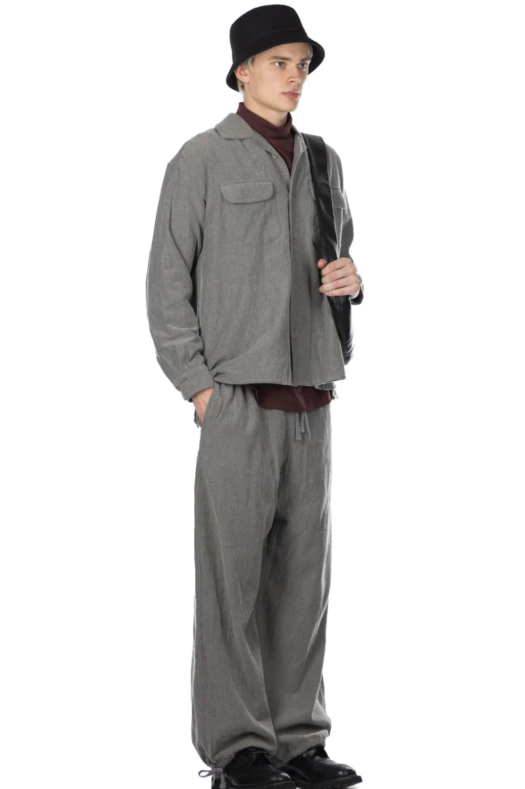 New ts(s) Round Flap Pocket Shirt - Grey