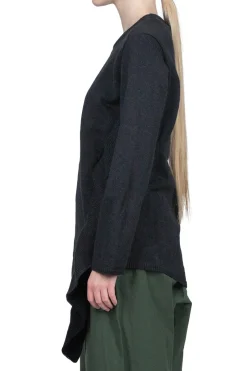 Hot Comme Des Garcons Comme Des Garcons Ruffle Sided Crewneck Sweater - Black