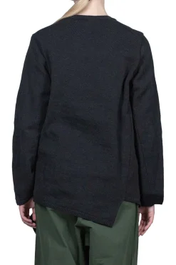Hot Comme Des Garcons Comme Des Garcons Ruffle Sided Crewneck Sweater - Black