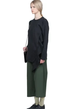 Hot Comme Des Garcons Comme Des Garcons Ruffle Sided Crewneck Sweater - Black