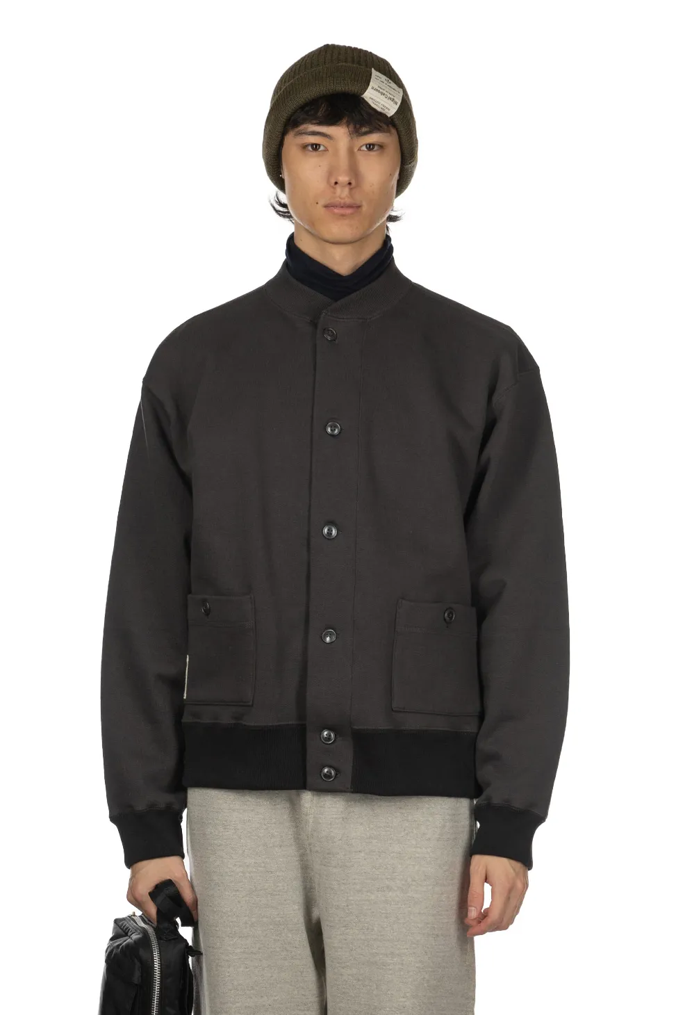 Outlet Nigel Cabourn 50s Cardigan - Charcoal