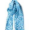 Best Mino Washi Scarf - 180 x 50cm - Kyoto Blue - Water Way