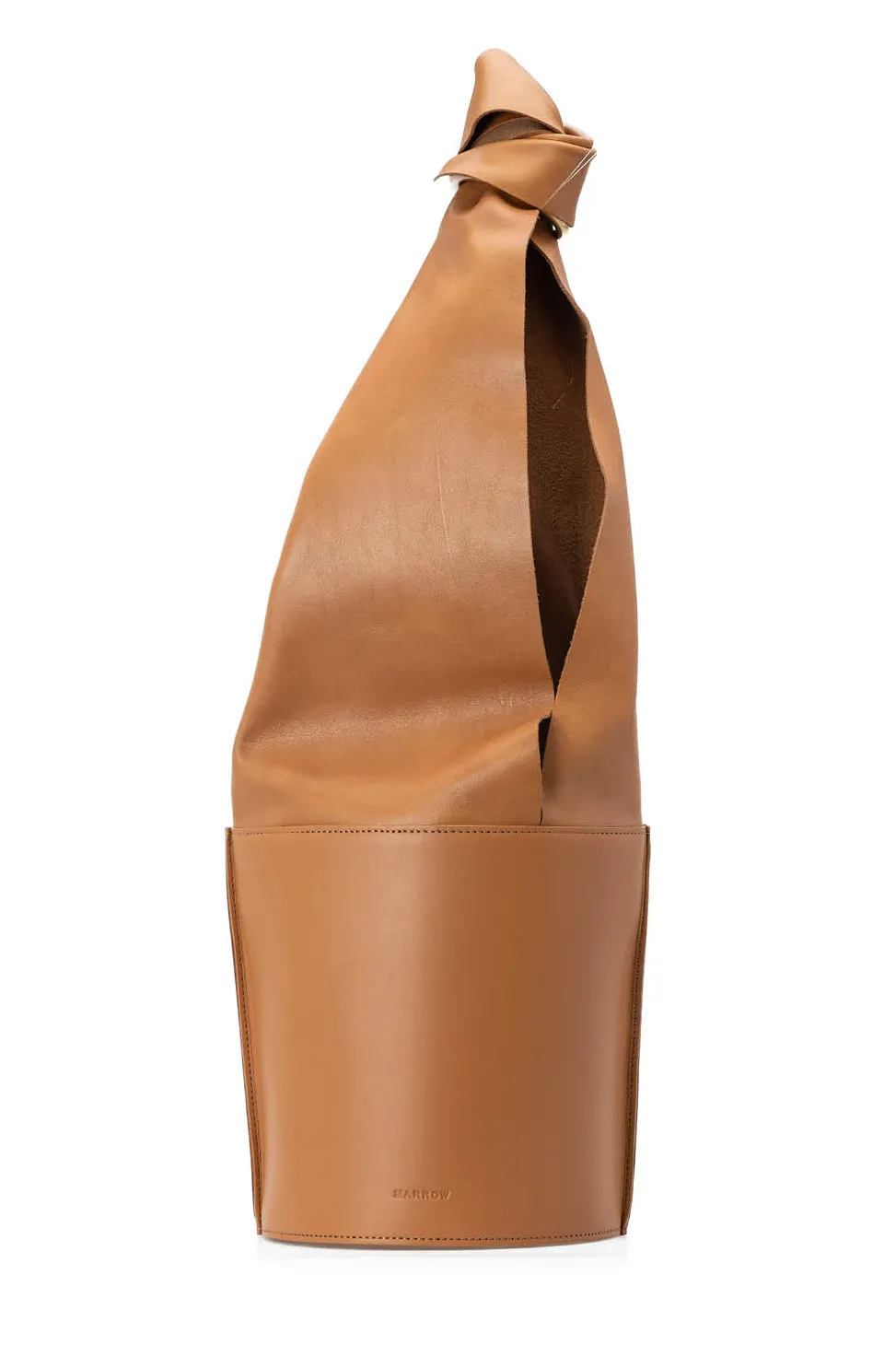 Fashion MARROW LEATHER Scarf Tube - Cinnamon