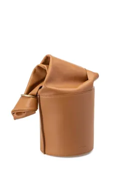Fashion MARROW LEATHER Scarf Tube - Cinnamon