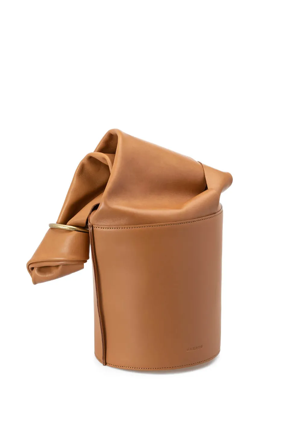 Fashion MARROW LEATHER Scarf Tube - Cinnamon