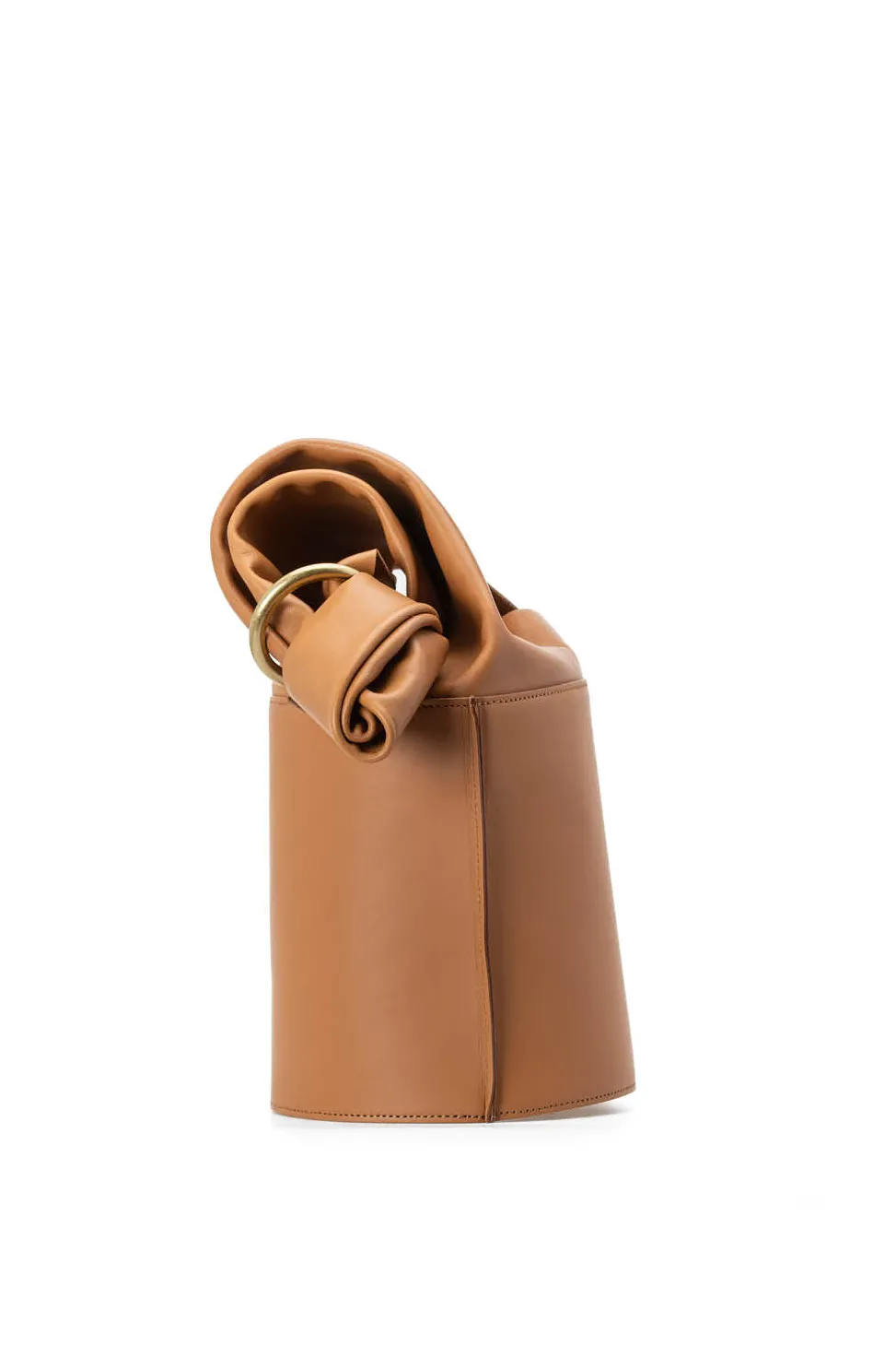 Fashion MARROW LEATHER Scarf Tube - Cinnamon