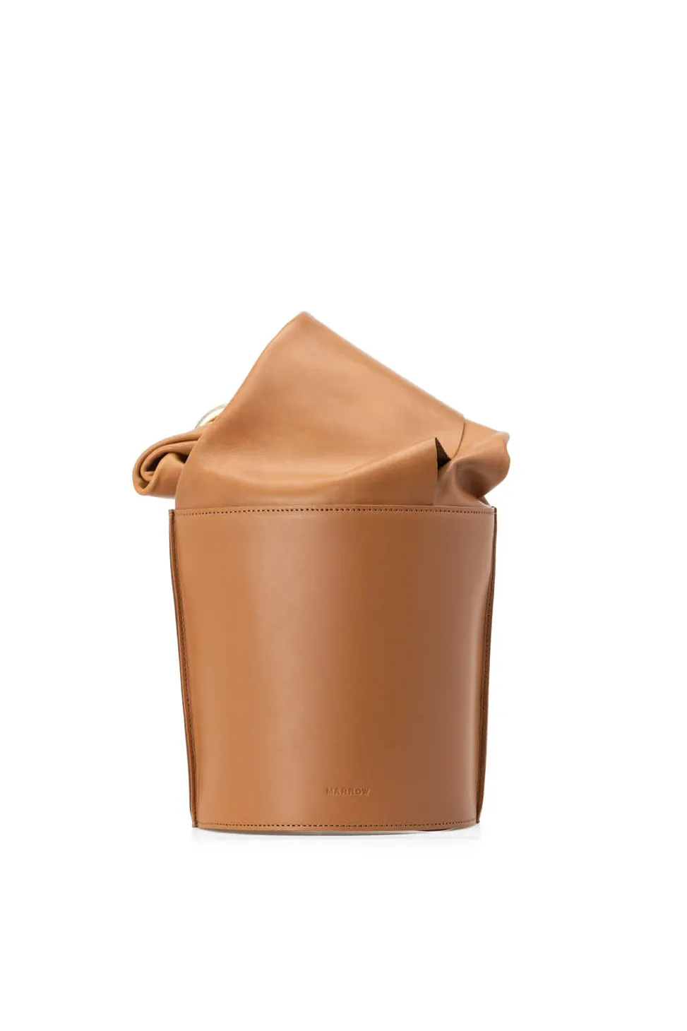 Fashion MARROW LEATHER Scarf Tube - Cinnamon