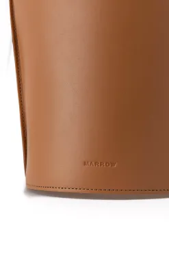 Fashion MARROW LEATHER Scarf Tube - Cinnamon