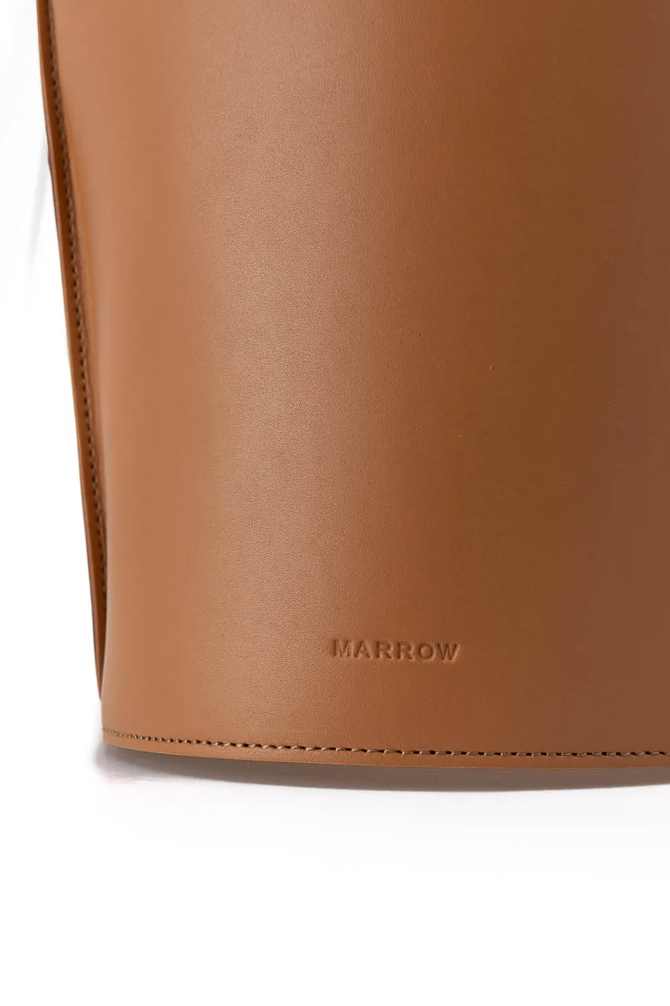 Fashion MARROW LEATHER Scarf Tube - Cinnamon