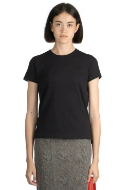 Clearance AURALEE SEAMLESS CREW NECK TEE - Black