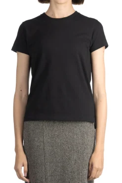 Clearance AURALEE SEAMLESS CREW NECK TEE - Black