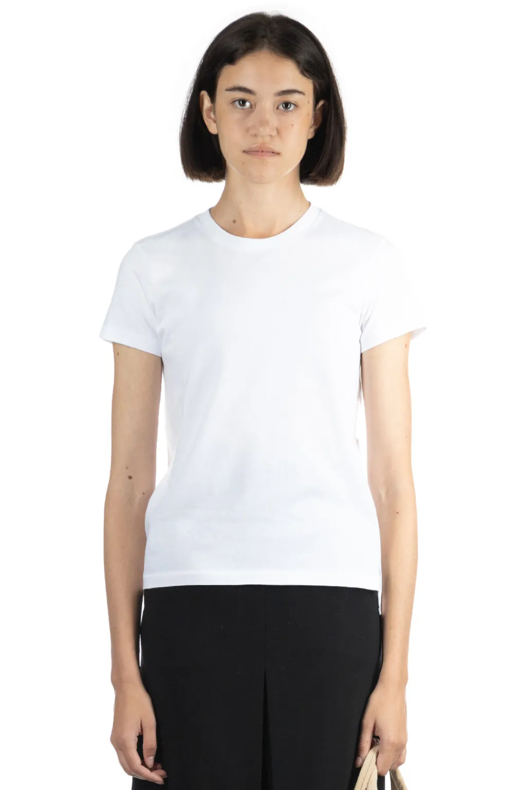 Clearance AURALEE SEAMLESS CREW NECK TEE - White