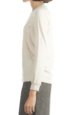 Sale AURALEE SEAMLESS LS TEE - Brown