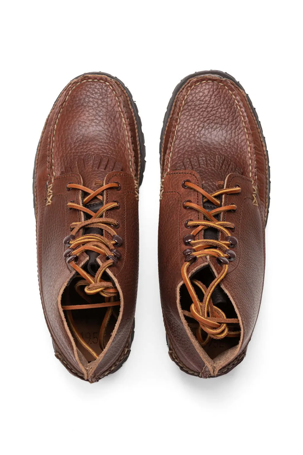 Outlet Yuketen Semi Handsewn Maine Guide 6 Eye DB Boots w Kiltie-G Brown