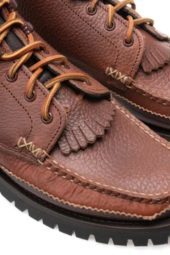 Outlet Yuketen Semi Handsewn Maine Guide 6 Eye DB Boots w Kiltie-G Brown