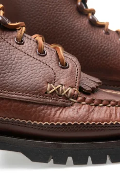 Outlet Yuketen Semi Handsewn Maine Guide 6 Eye DB Boots w Kiltie-G Brown