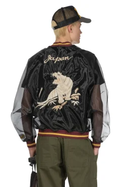 Online Kapital Sheer Pearl Mosquito Guard Souvenir Jacket - Tiger - Black
