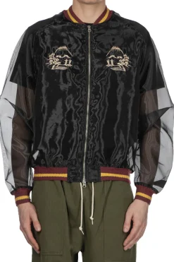 Online Kapital Sheer Pearl Mosquito Guard Souvenir Jacket - Tiger - Black