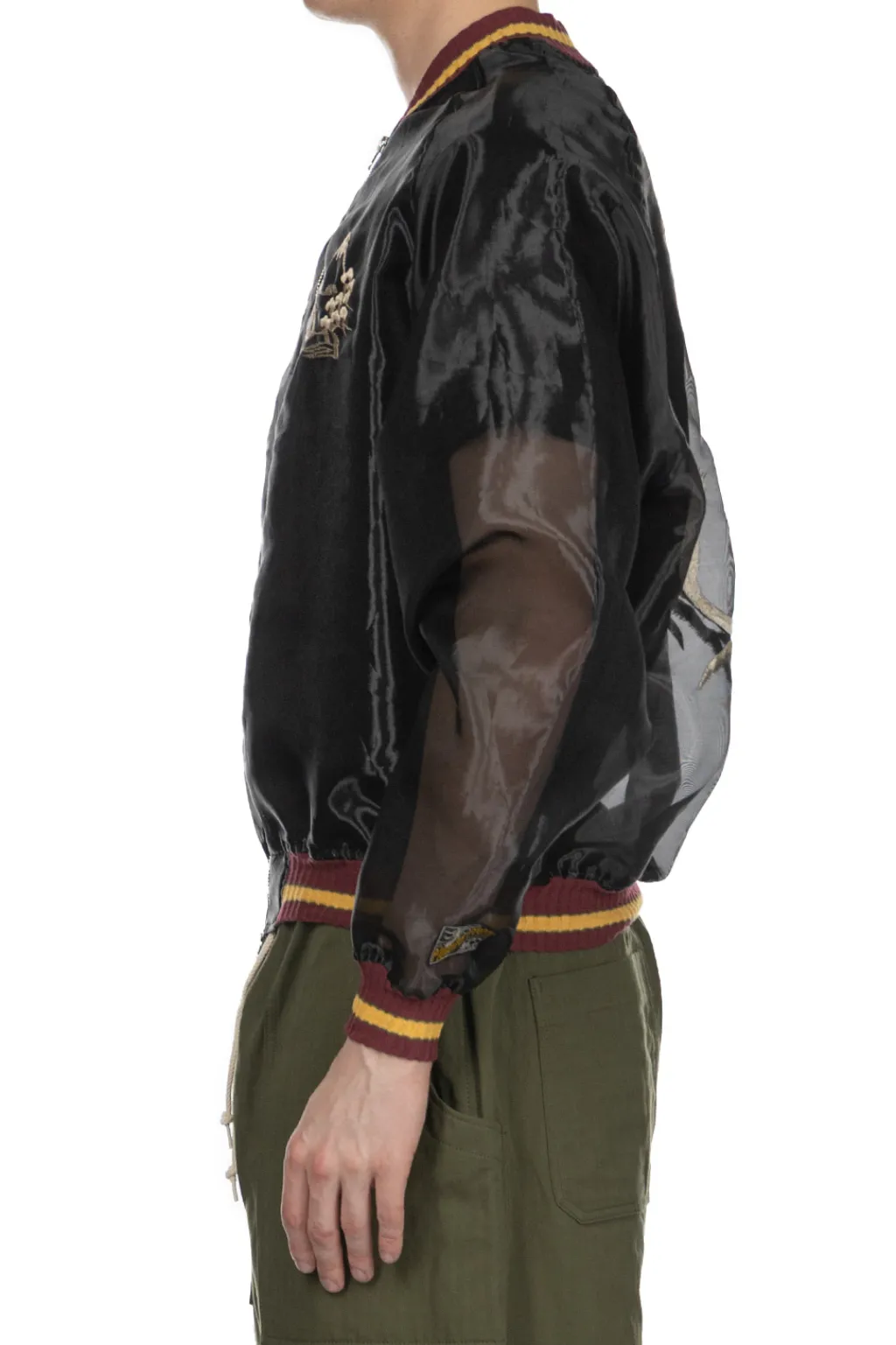 Online Kapital Sheer Pearl Mosquito Guard Souvenir Jacket - Tiger - Black