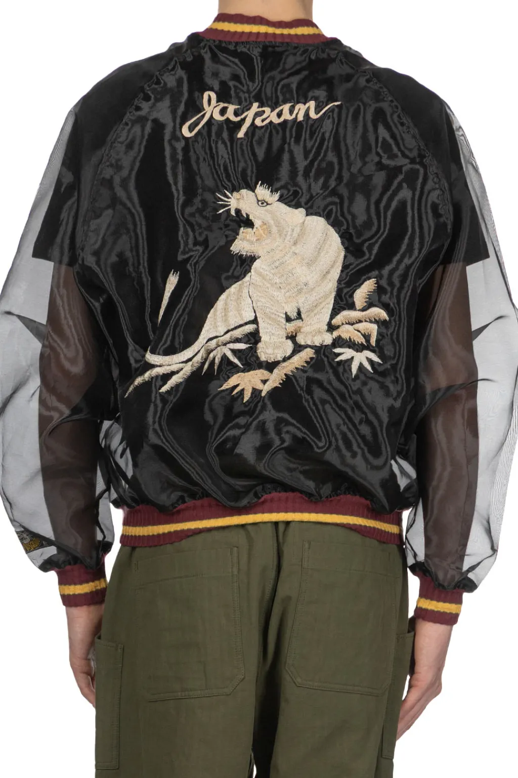 Online Kapital Sheer Pearl Mosquito Guard Souvenir Jacket - Tiger - Black