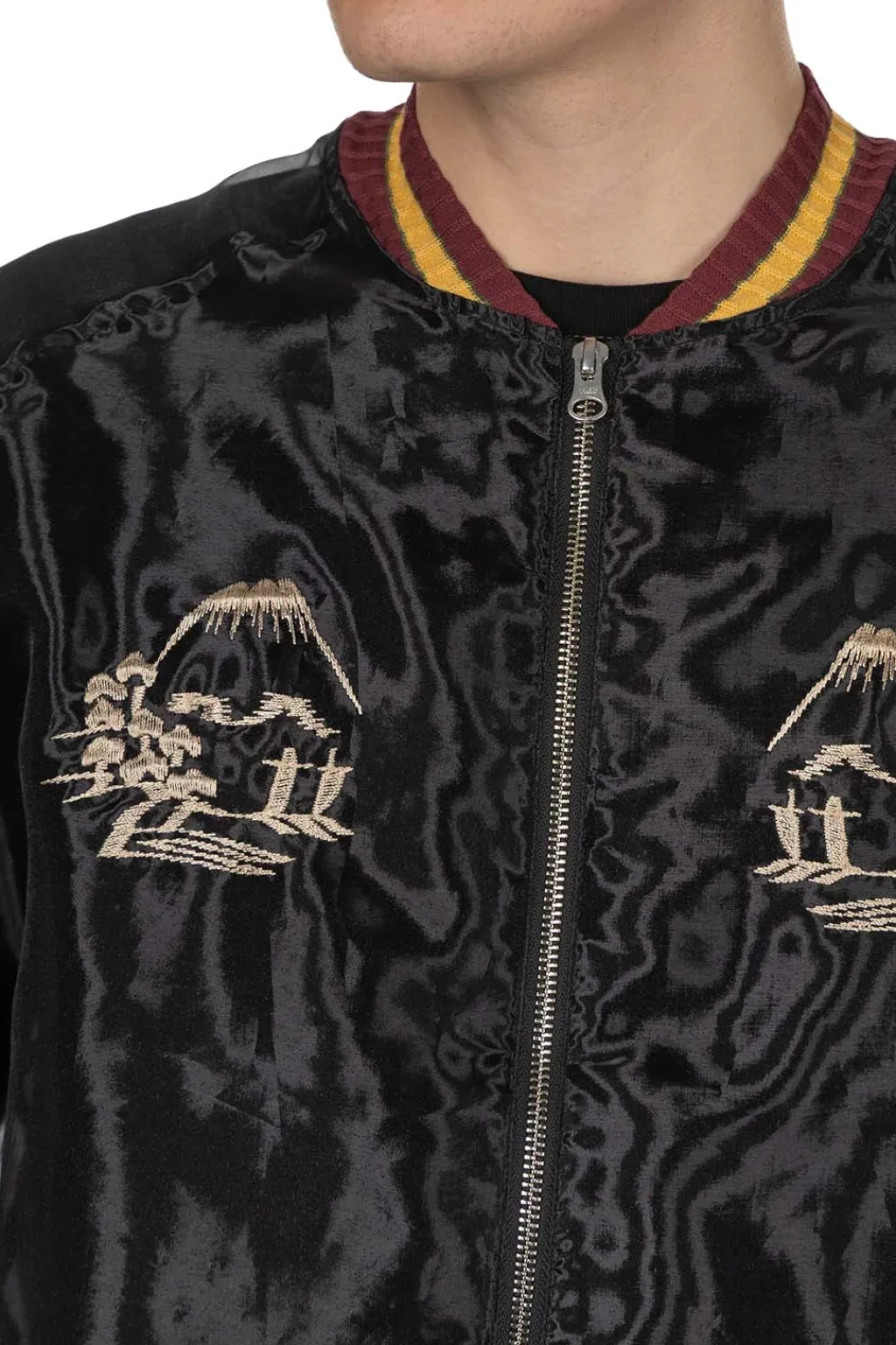 Online Kapital Sheer Pearl Mosquito Guard Souvenir Jacket - Tiger - Black