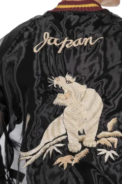 Online Kapital Sheer Pearl Mosquito Guard Souvenir Jacket - Tiger - Black