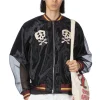 Sale Kapital Sheer Pearl Souvenir JKT (RAIN SKULL) - Black