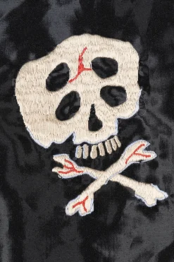 Sale Kapital Sheer Pearl Souvenir JKT (RAIN SKULL) - Black