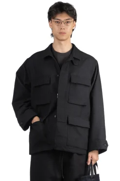 Best marka Shetland Wool Dobby B.D.U Jacket - Top Black
