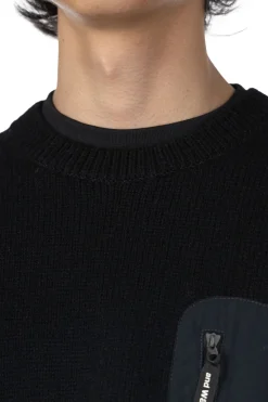 Outlet And Wander Shetland Wool Sweater - Black