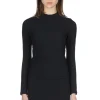 Clearance Mame Kurogouchi Shirring Jersey Jacquard Top - Black