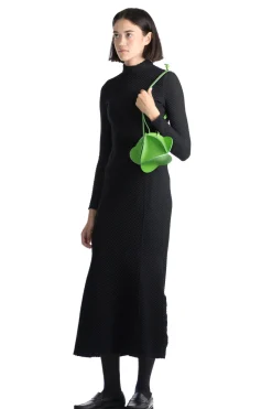 Sale Mame Kurogouchi Shirring Jersey Jacquard Flared Skirt - Black