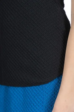 Sale Mame Kurogouchi Shirring Jersey Jacquard Sleeveless Top - Black