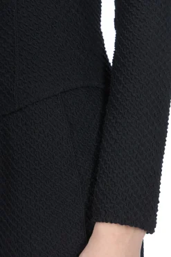Clearance Mame Kurogouchi Shirring Jersey Jacquard Top - Black