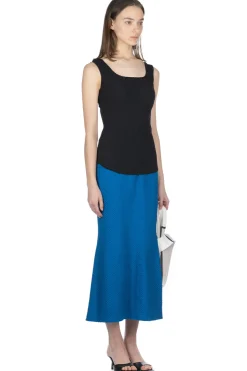 Sale Mame Kurogouchi Shirring Jersey Jacquard Sleeveless Top - Black