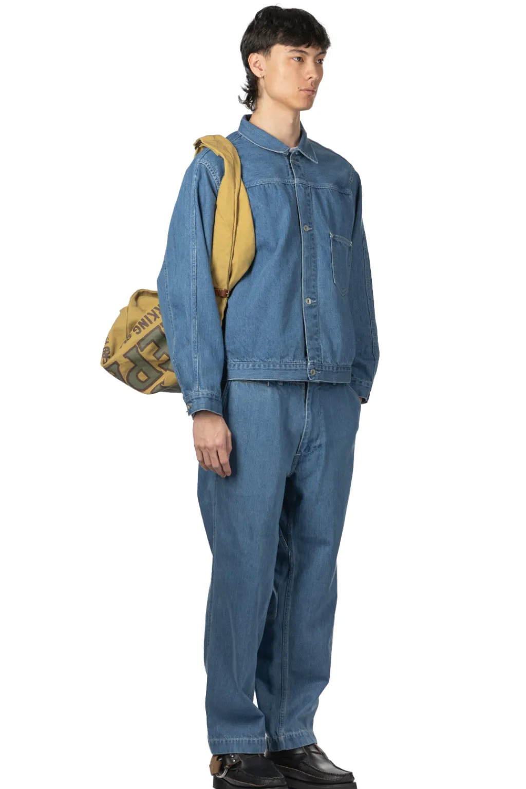 Online Nanamica Short Denim Jacket - Light Indigo