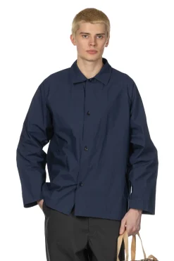 Best Still by Hand Silicone Coated Shirt Jacket - Deep Blue