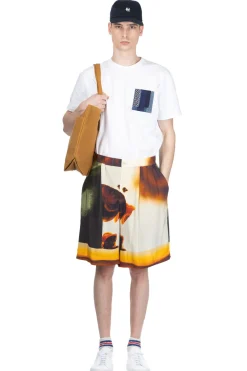 Discount TAAKK SILK ABOVE-THE KNEE SHORTS - Orange