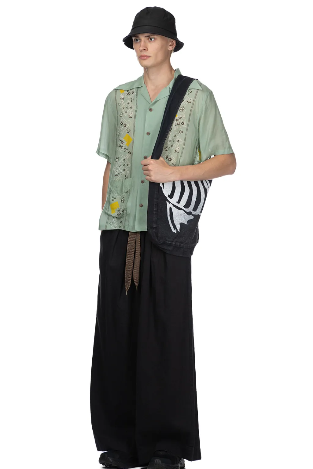 Best Kapital Silk Rayon PECKSIH RAINBOWY WRANGLE Cuba Shirt - Mint