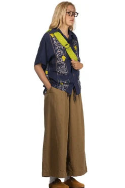Best Kapital Silk Rayon PECKSIH RAINBOWY WRANGLE Cuba Shirt - Navy