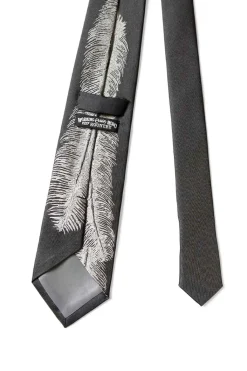 Hot Kapital Silk Twill Feather Tie - 2 Color Choices