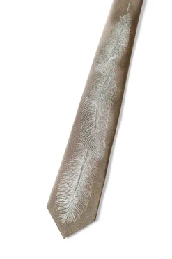 Hot Kapital Silk Twill Feather Tie - 2 Color Choices