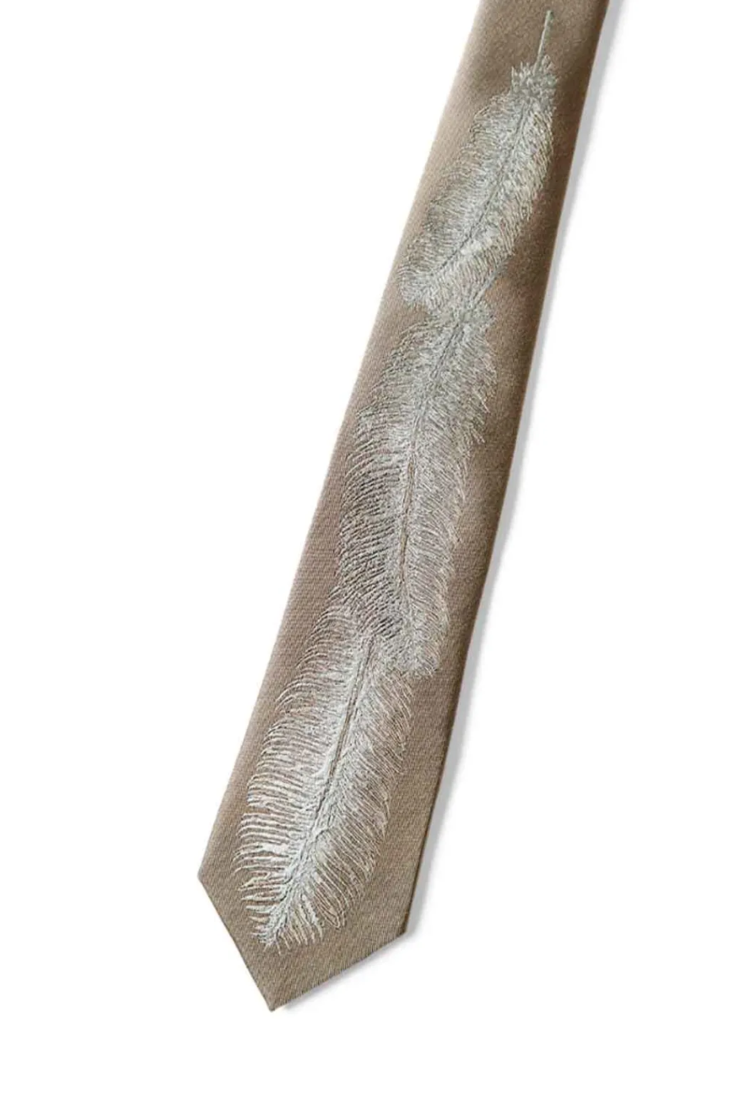 Hot Kapital Silk Twill Feather Tie - 2 Color Choices