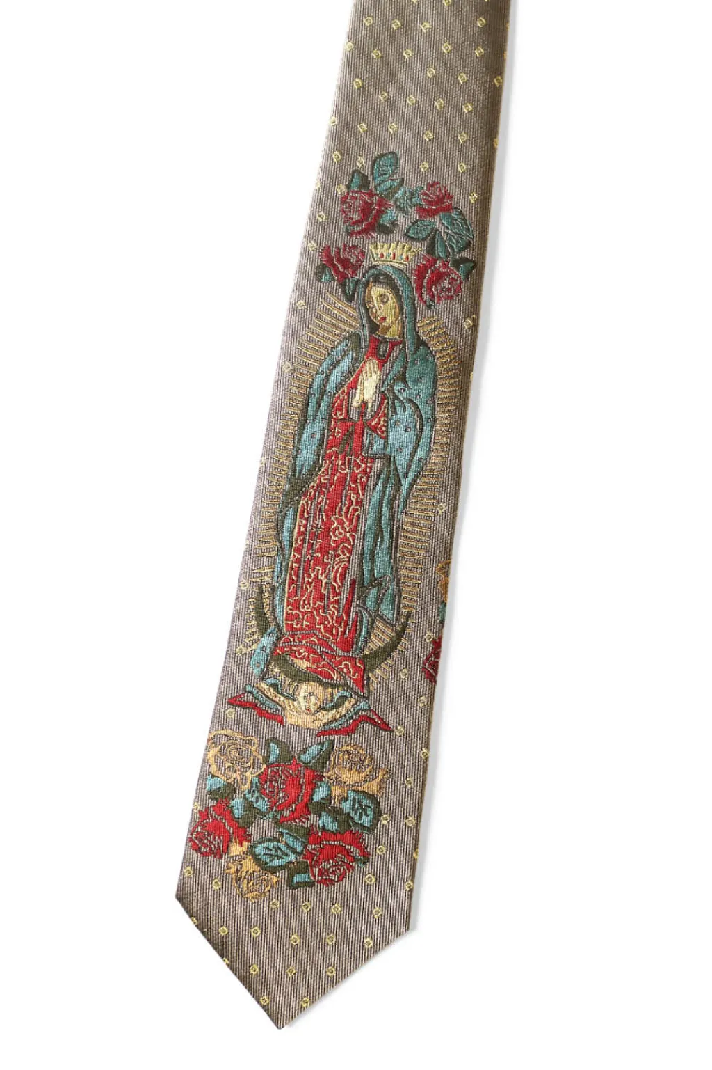 Clearance Kapital Silk Twill Maria Tie - Gray Beige