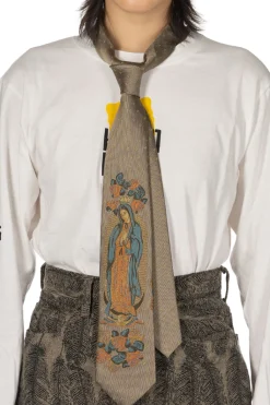Clearance Kapital Silk Twill Maria Tie - Gray Beige