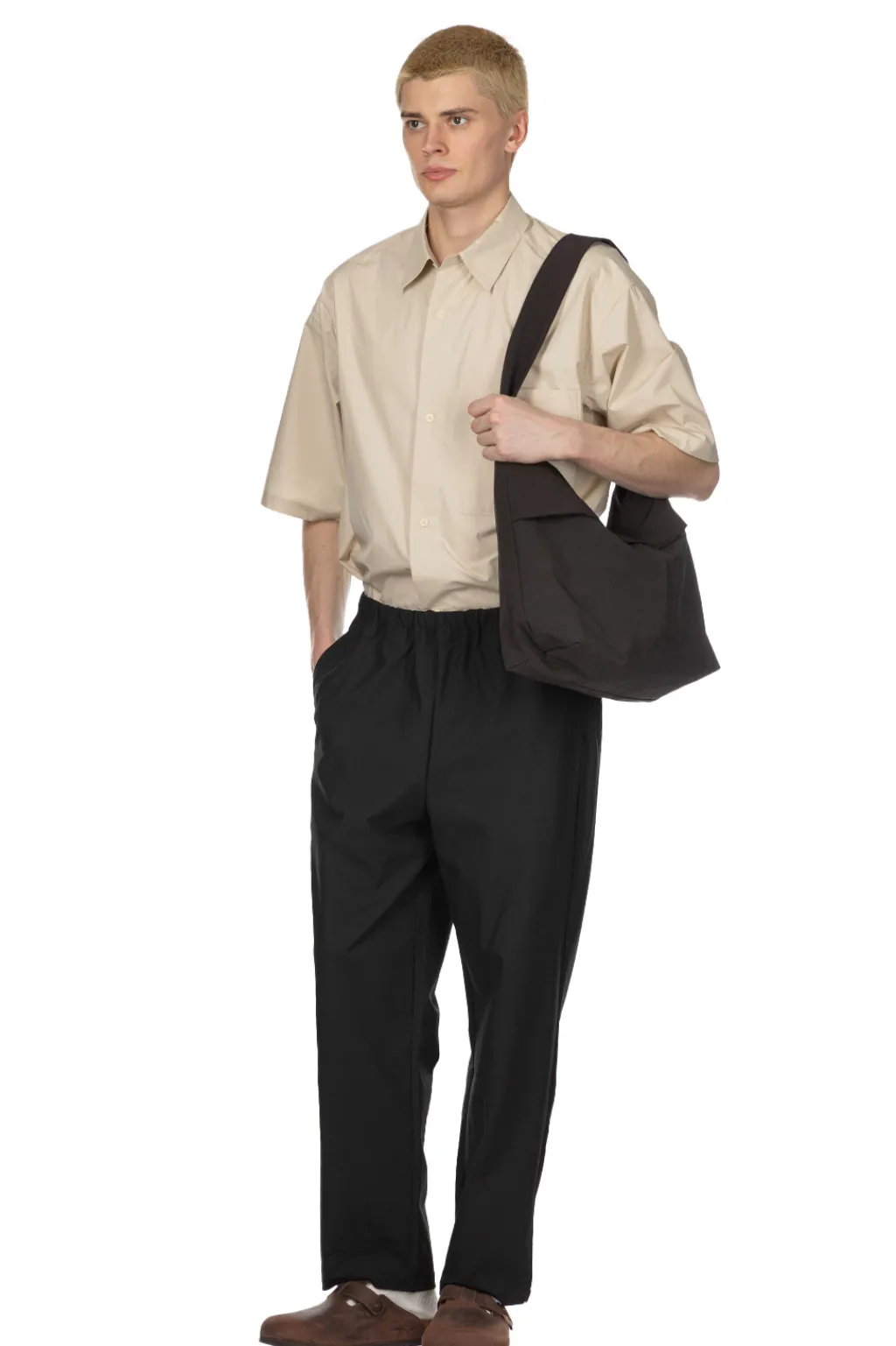 Clearance Still by Hand Slim Tapered Jersey Pants - Black