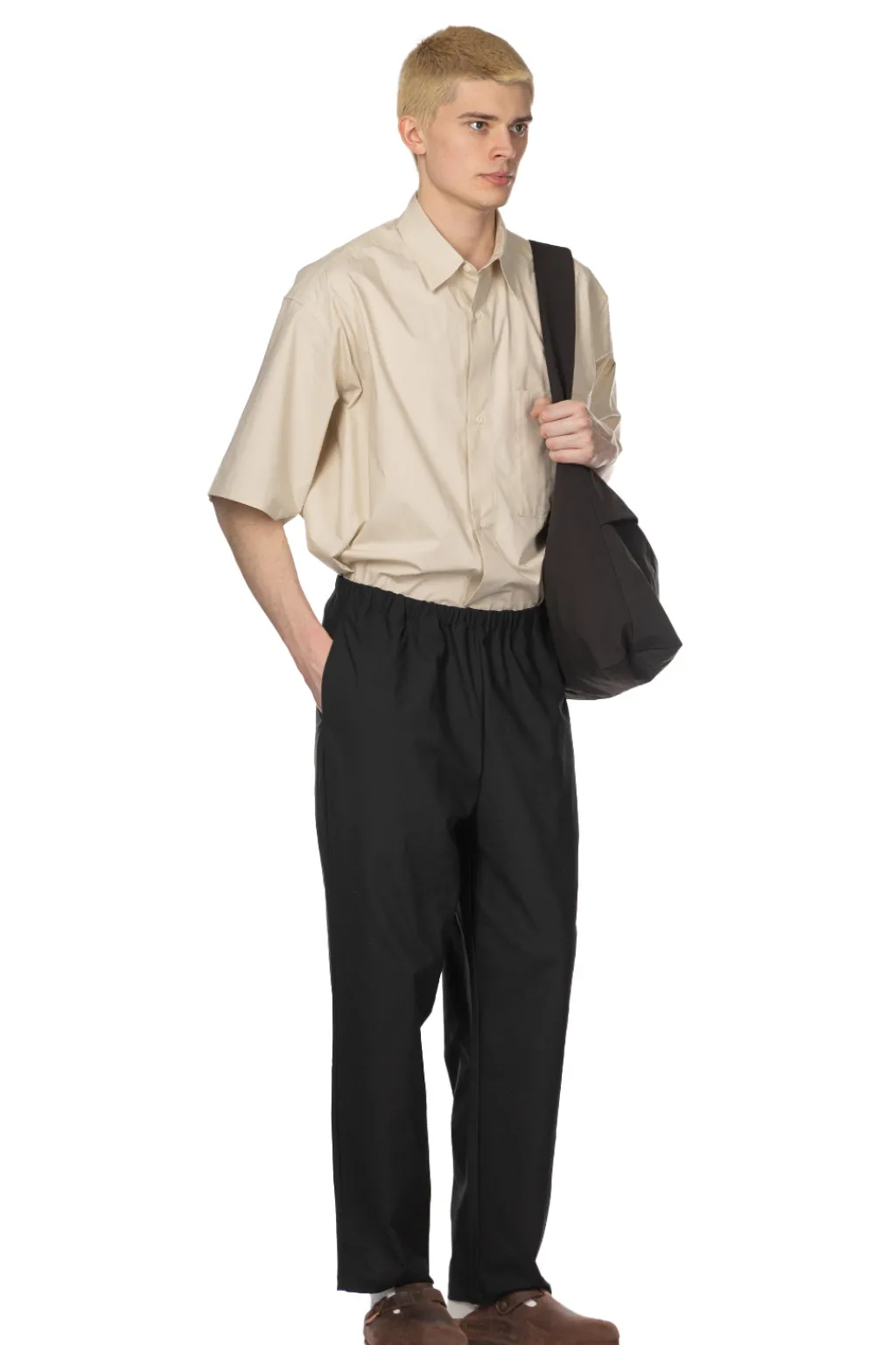Clearance Still by Hand Slim Tapered Jersey Pants - Black