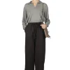 Clearance Manon Slit Easy Pants - Black