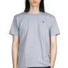 Sale Comme Des Garcons Play Small Red Heart T-Shirt - Grey